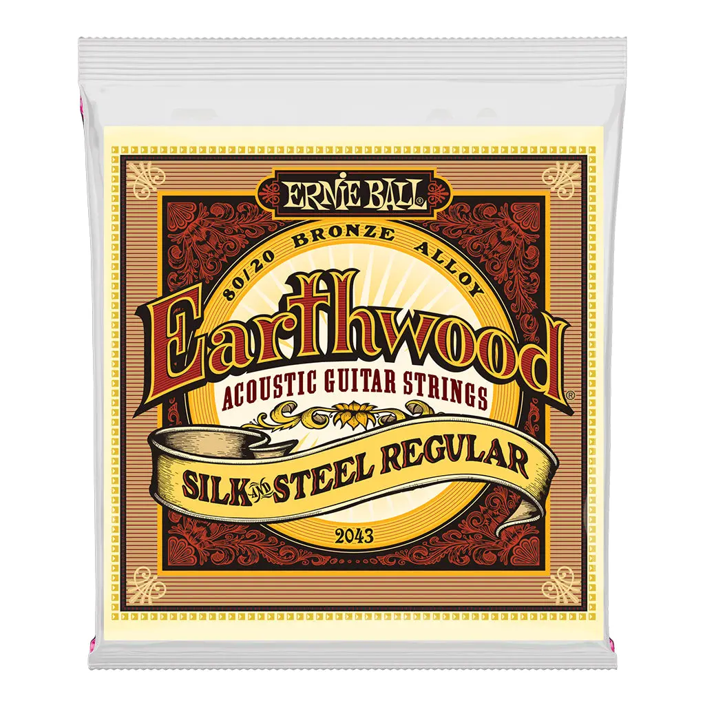 Ernie Ball Earthwood Silk And Steel Regular 80/20 Bronze Acoustic Guitar String, 13-56 Gauge 1