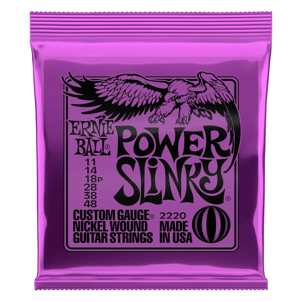 Ernie Ball Power Slinky Nickel Wound Electric Guitar Strings, 11-48 Gauge 1