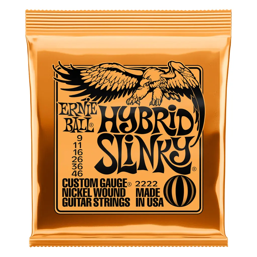 Ernie Ball Hybrid Slinky Nickel Wound Electric Guitar Strings, 9-46 Gauge 1