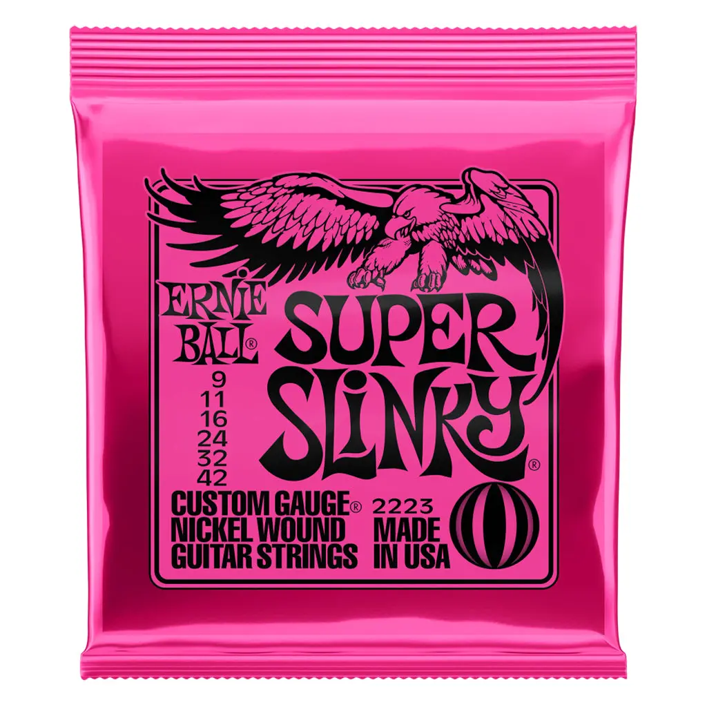 Ernie Ball Super Slinky Nickel Wound Electric Guitar Strings - 9-42 Gauge 1