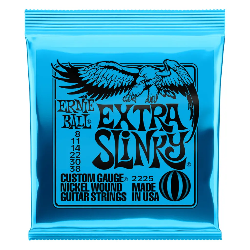Ernie Ball Extra Slinky Nickel Wound Electric Guitar String, 8-38 Gauge 1