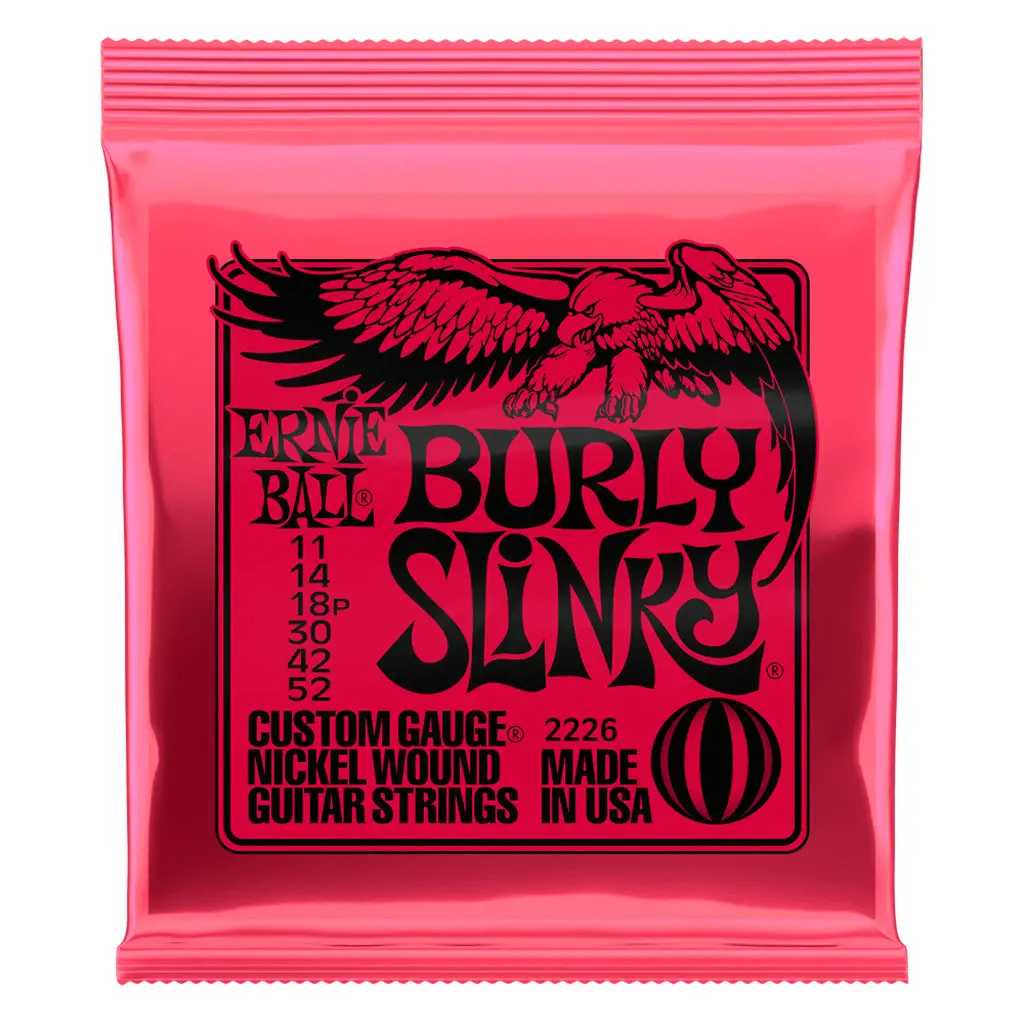 Ernie Ball Burly Slinky Nickelwound Electric Guitar Strings, 11-52 Gauge 1