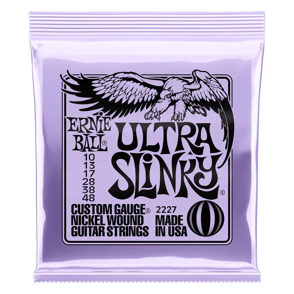 Ernie Ball Ultra Slinky Nickelwound Electric Guitar String, 10-48 Gauge 1