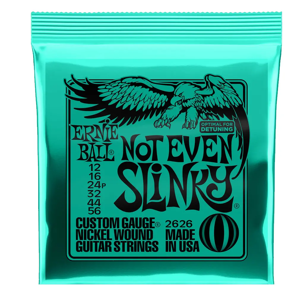 Ernie Ball Not Even Slinky Nickel Wound Electric Guitar Strings, 12-56 Gauge 1