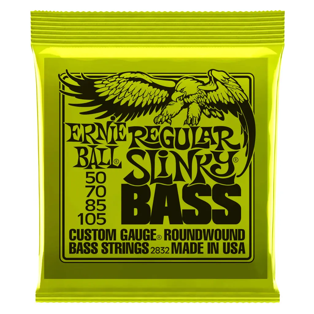 Ernie Ball Regular Slinky Nickel Wound Electric Bass Strings, 50-105 Gauge 1