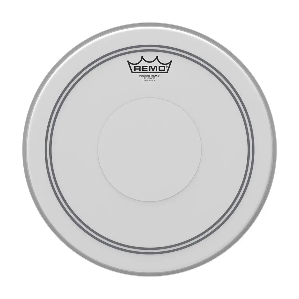 Remo 14" Powerstroke 3 Coated Batter - Clear Top Dot 1