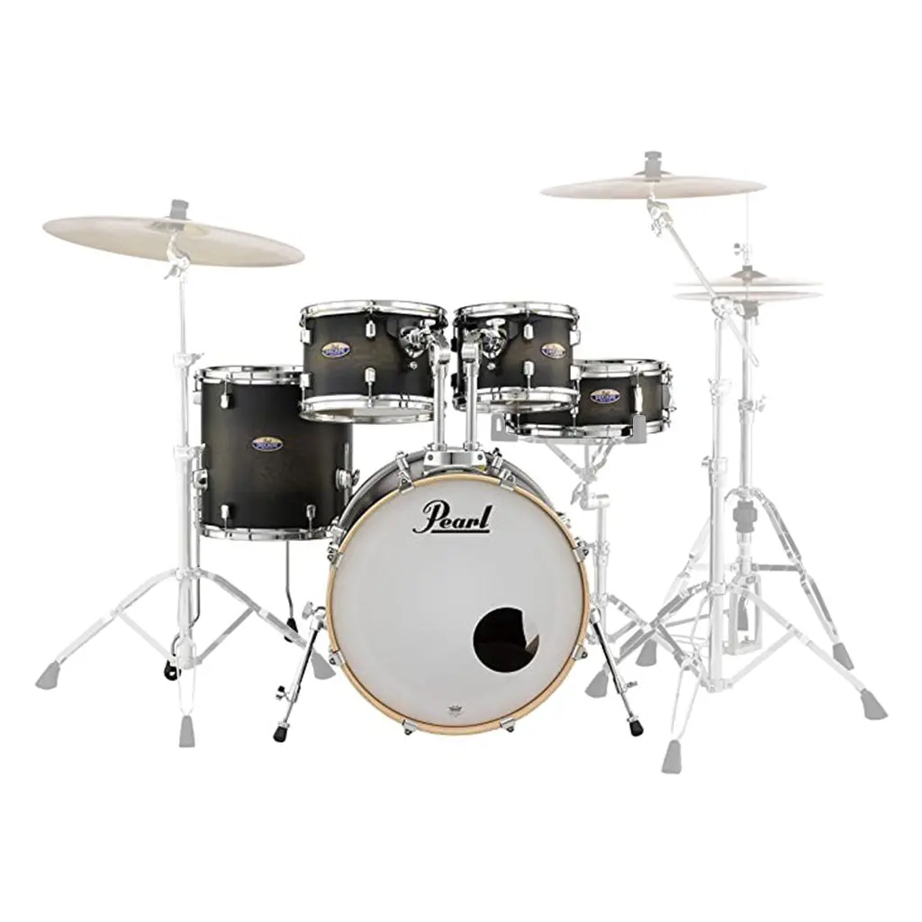 Pearl Decade Maple 5-Piece Shell Pack - Satin Black Burst 1