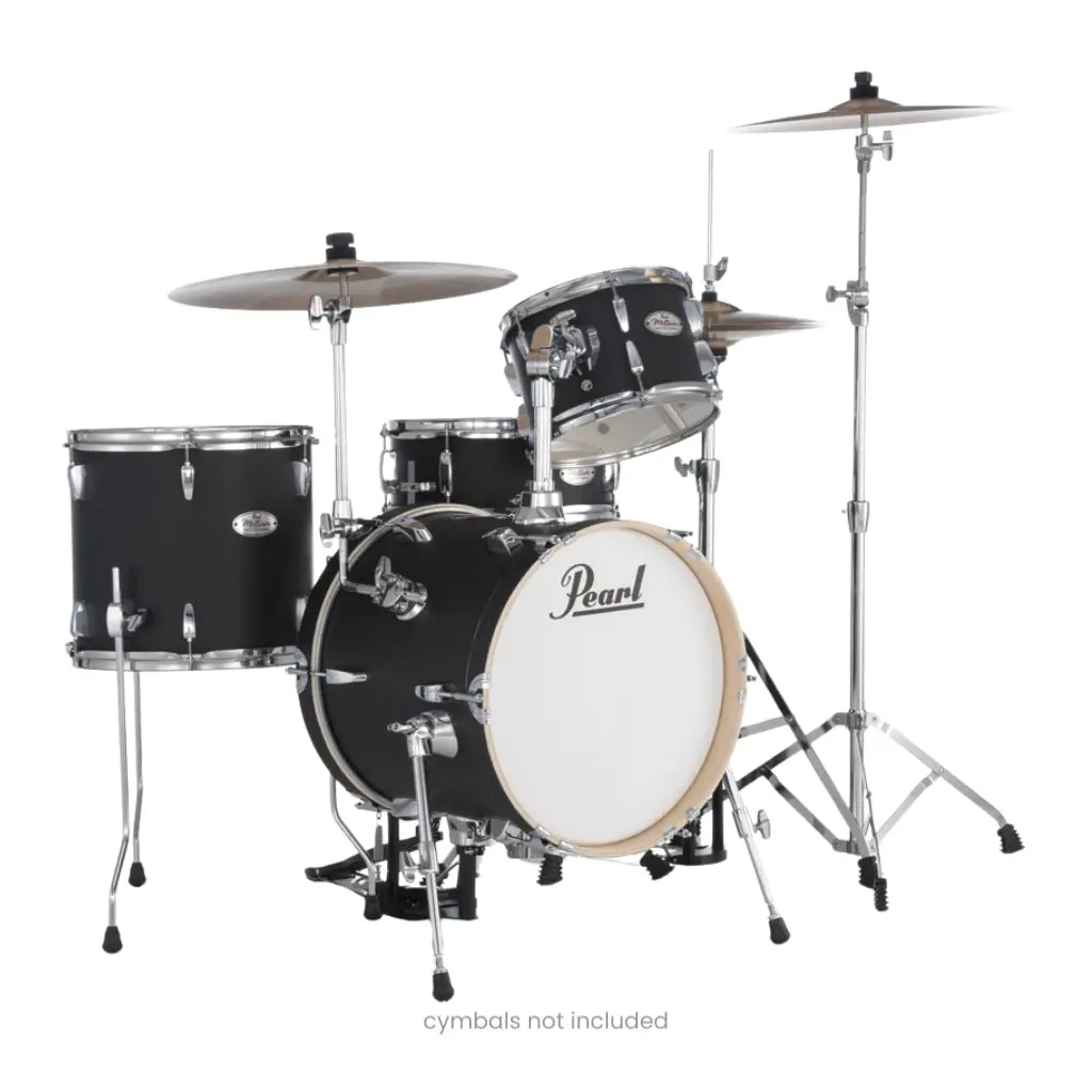 Pearl Midtown Series Mt564c752 4-Piece Drum Set With Hardware - Matte Black 1