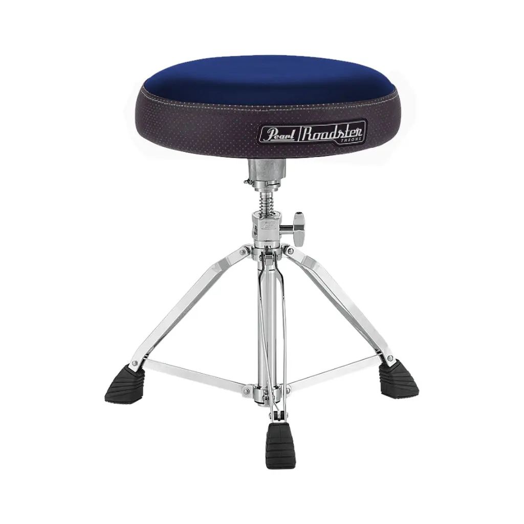 Pearl D1500 15" Vented Round Blue Cloth Drum Throne 1