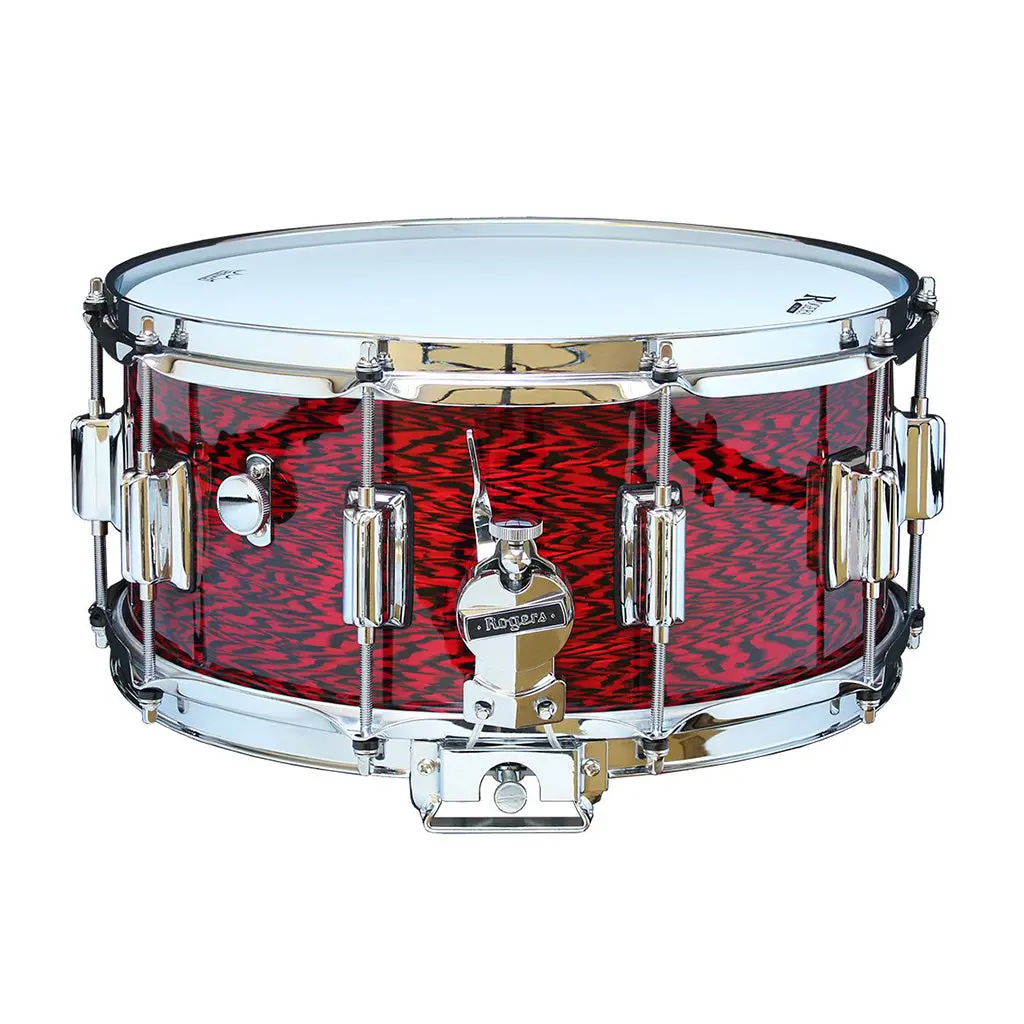 Rogers 14"X6.5" Beavertail Dyna-Sonic Snare Drum - Red Onyx 1