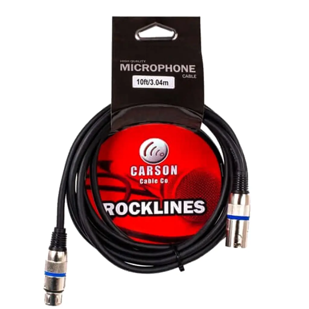 Rockline Audio Patch Cable 10Ft Xlr M To Xlr F 1