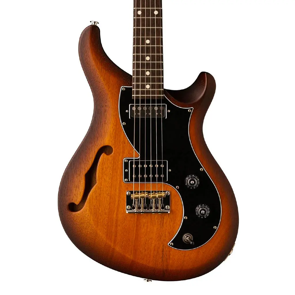 Prs S2 Vela Semi Hollow Satin - Mccarty Tobacco Sunburst - Dot Inlay 1