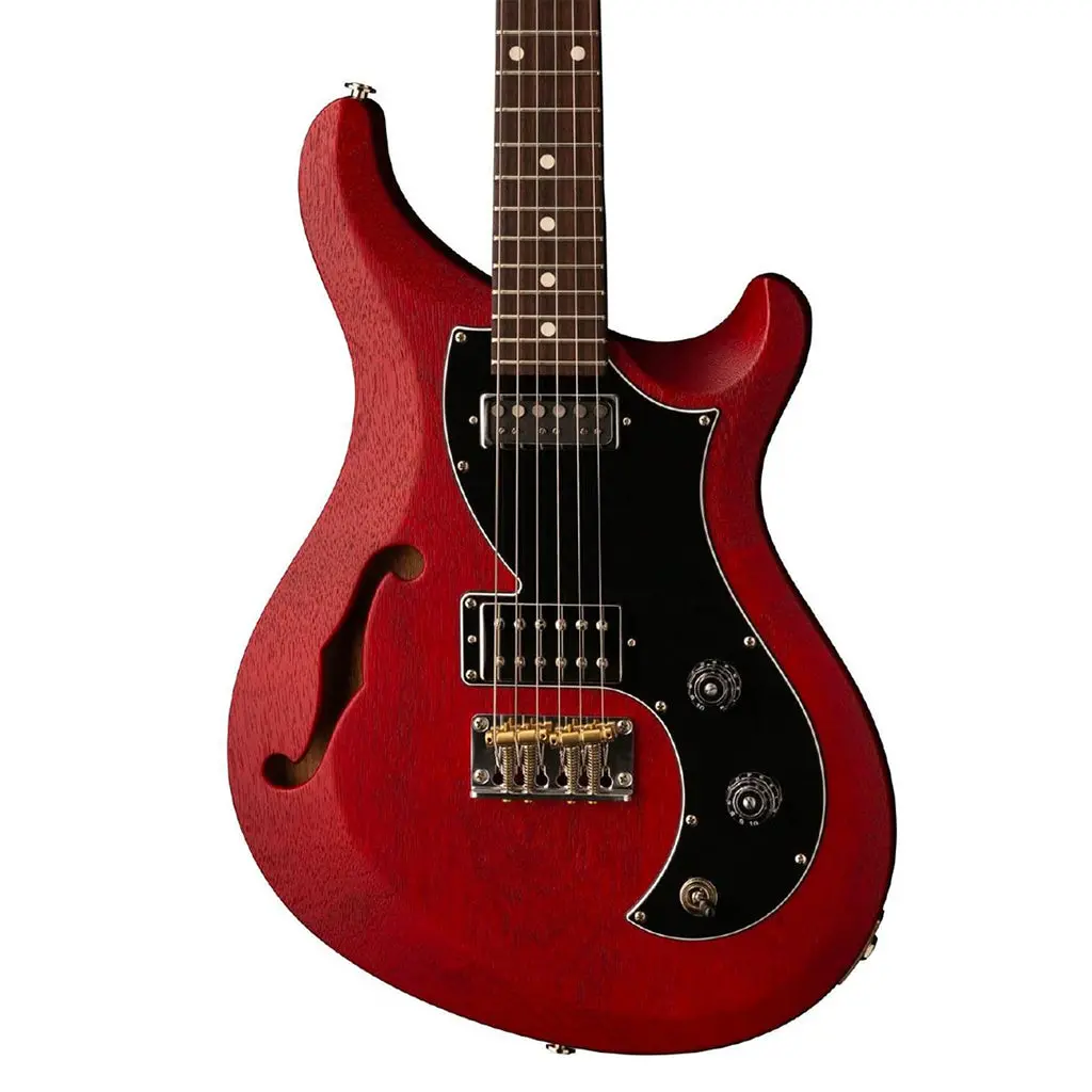 Prs S2 Vela Semi Hollow Satin - Vintage Cherry - Dot Inlays 1