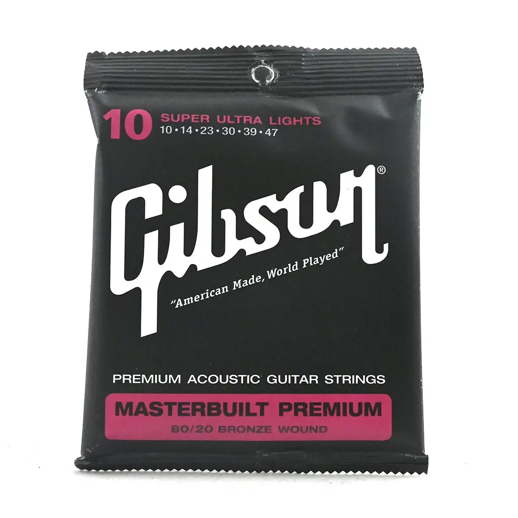 Gibson Masterbuilt Acoustic Strings 80/20 Bronze - 10-47 1