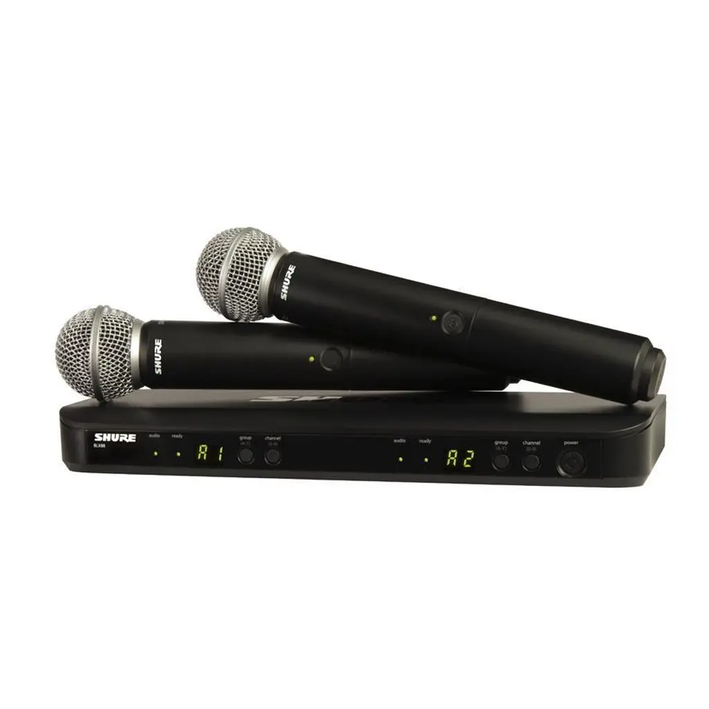 Shure Blx288/Sm58 Wireless Dual Handheld System (M17: 662-686Mhz) 1