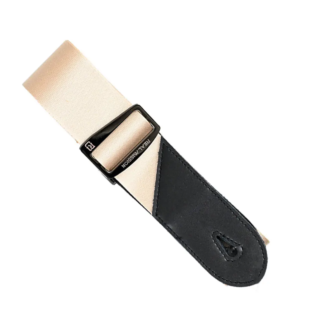 Sky Music Ribbon Guitar Strap - Cream 1