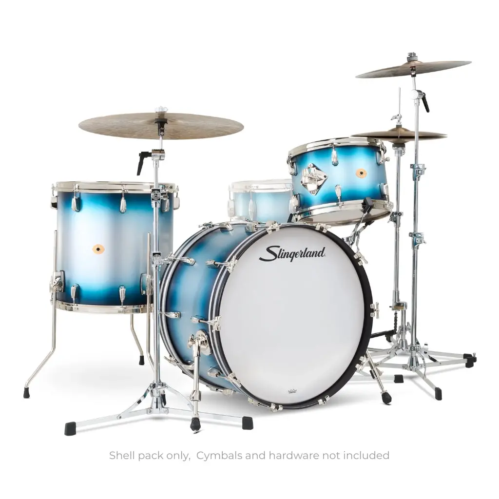 Slingerland Radio King 3-Piece Shell Pack - Blue Silver Lacquer 1