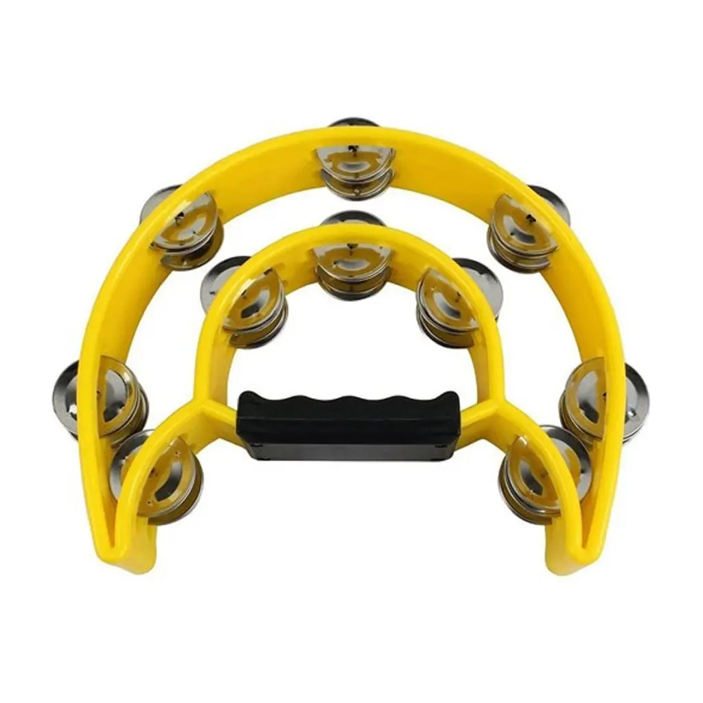 Mano Cutaway Tambourine - Yellow 1