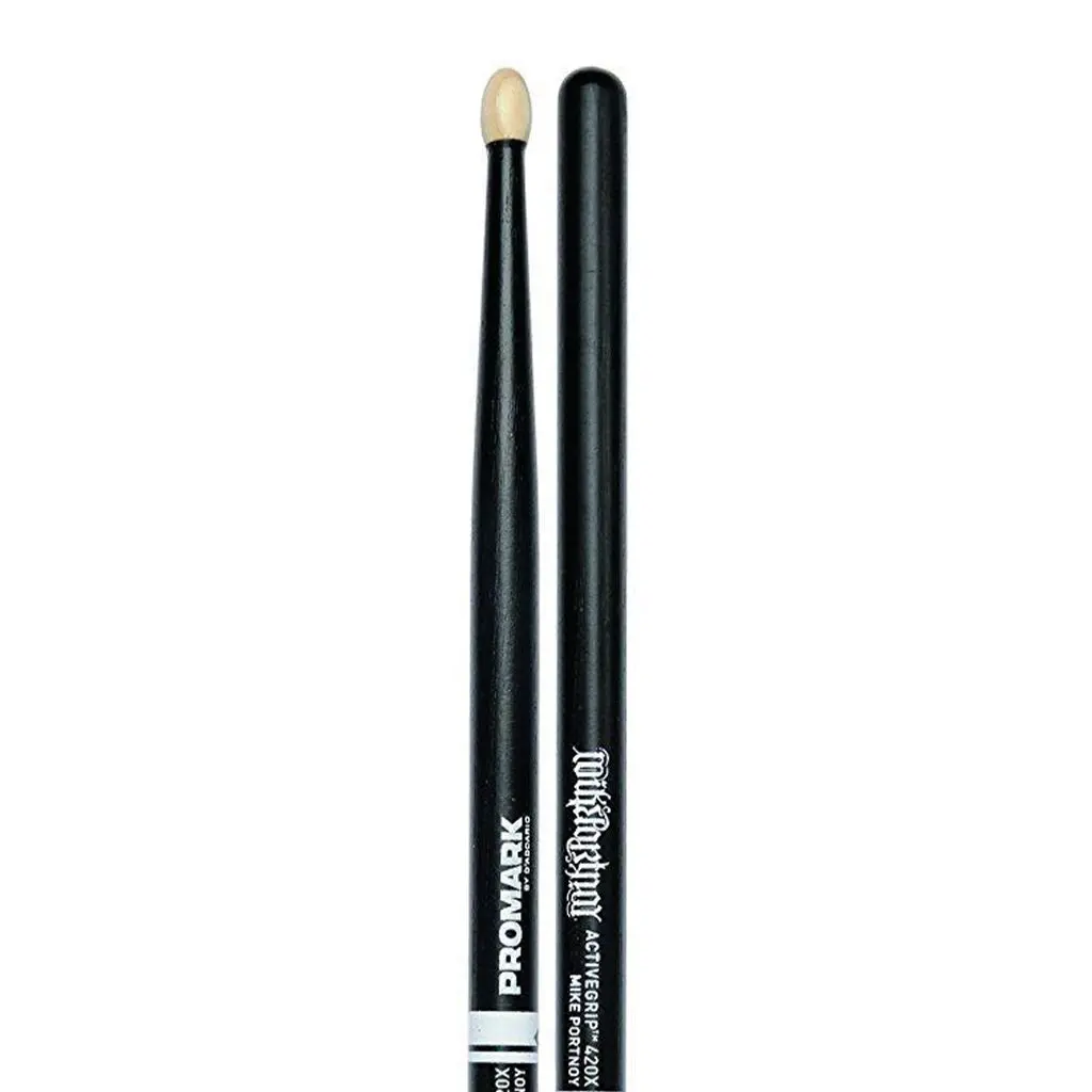 Promark Mike Portnoy Activegrip 420X Hickory Oval Wood Tip 1