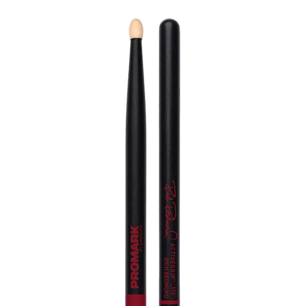 Promark Rich Redmond Activegrip 595 Hickory Oval Wood Tip 1