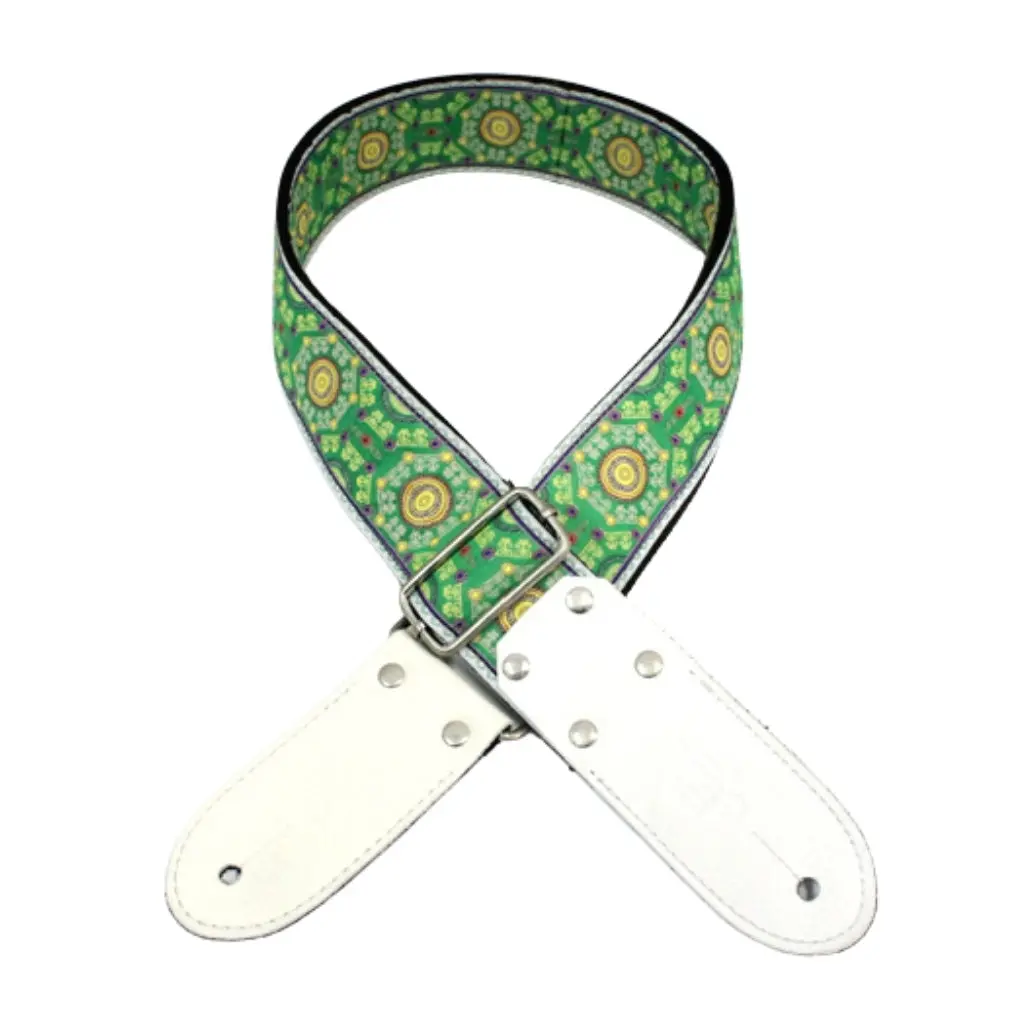Dsl Jac20-Sal-Green Strap 2" Jacquard Weave Sal Green 1
