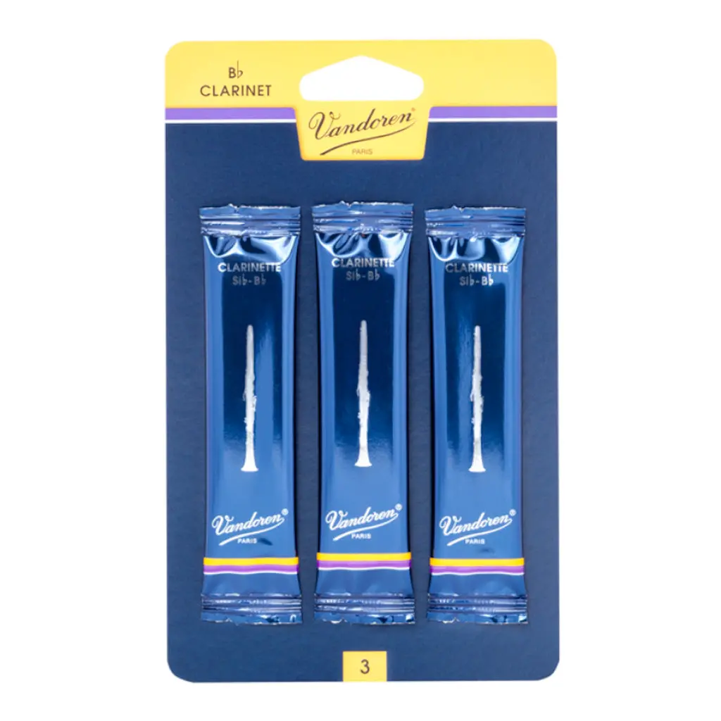 Vandoren Traditional B Flat Clarinet Reeds - Size 3 - 3 Pack 1
