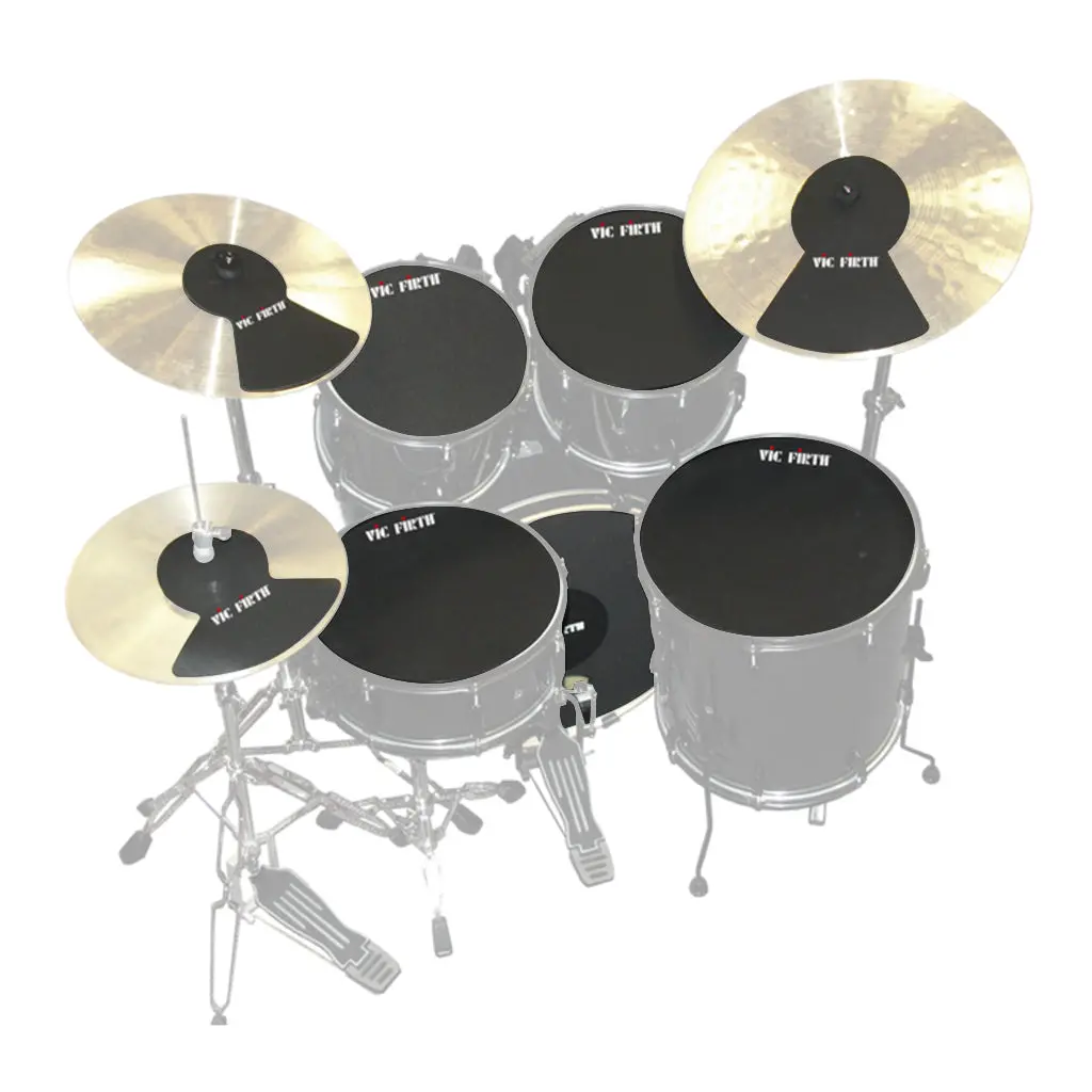 Vic Firth Rock Pre Pack Mutes - 12'', 13'', 14'', 16'', 22'', Hi-Hat & Cymbals (2) 1