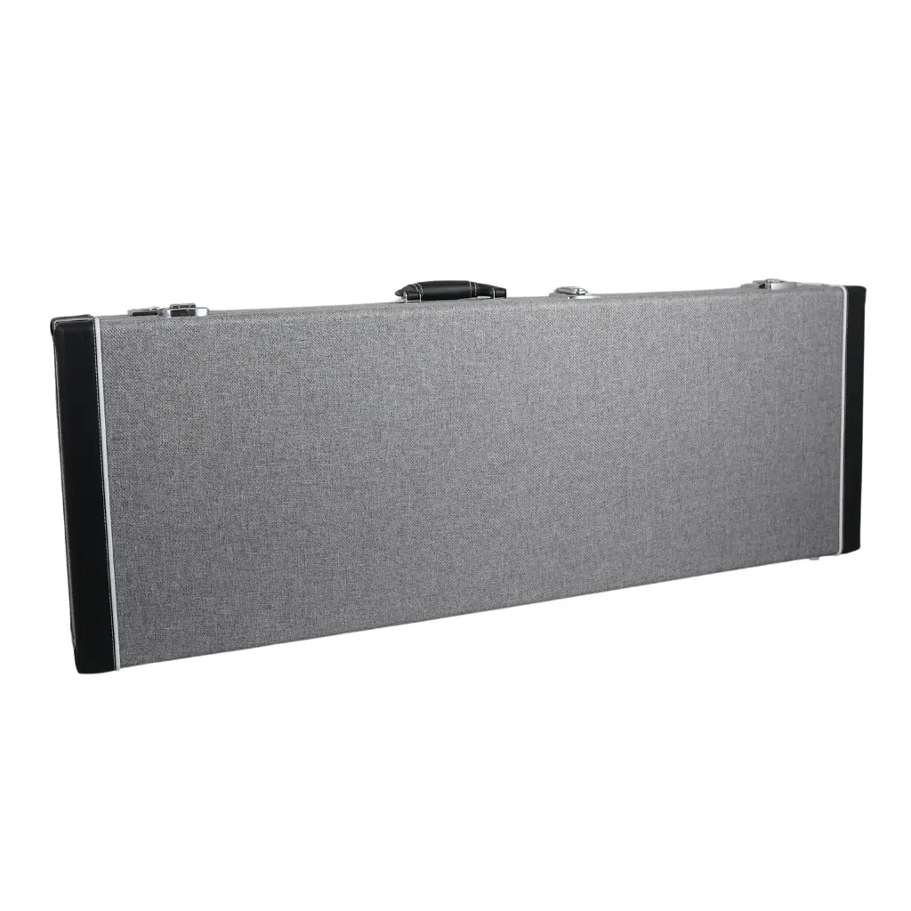 Sky Premium Electric Guitar Hard Case, Silver With Black Plush Interior 1
