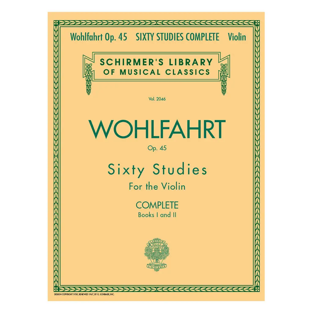 Wohlfahrt - 60 Studies Op45 Violin Complete Book 1 & 2 1