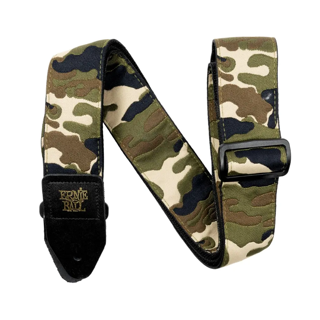 Ernie Ball Classic Jacquard Guitar Strap/Bass Strap - Vintage Camo 1