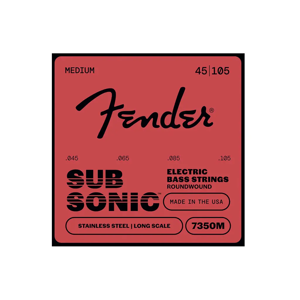 Fender Subsonic 7350M Stainless Roundwound 45-105 Bass Guitar Strings - Medium 1