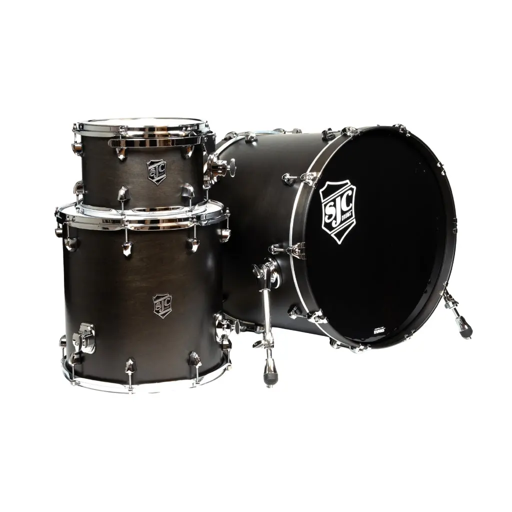 Sjc Custom Drums Navigator 3-Piece Shell Pack - Ghost Black 1