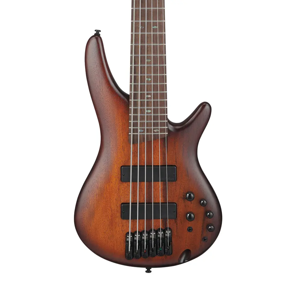 Ibanez Sr506a 6-String Electric Bass Bartolini Pickups - Mahogany Brown Burst Low Gloss 1