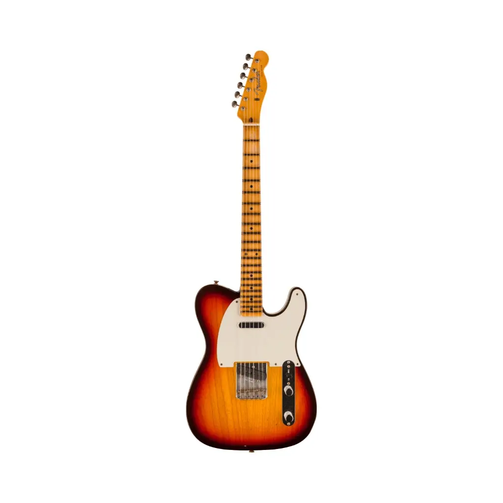 Fender Custom Shop 1959 Telecaster Journeyman Relic - Faded Aged Chocolate 3 Colour Sunburst 2