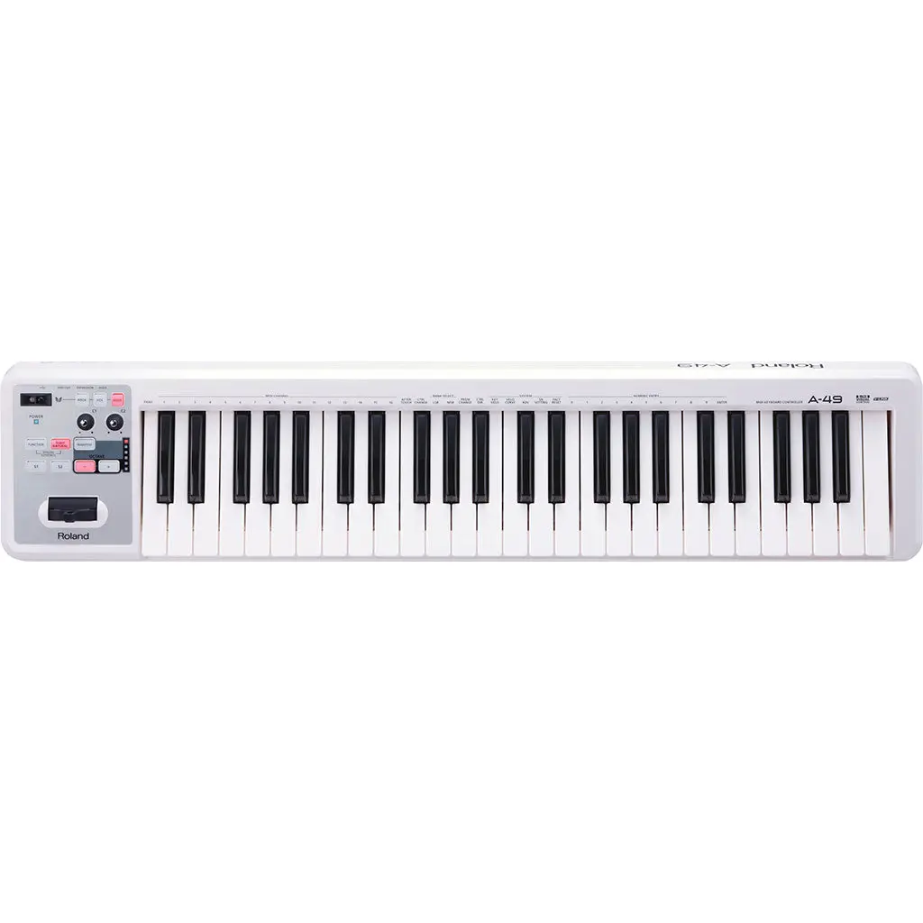 Roland A49wh Midi Keyboard Controller - Pearl White 1
