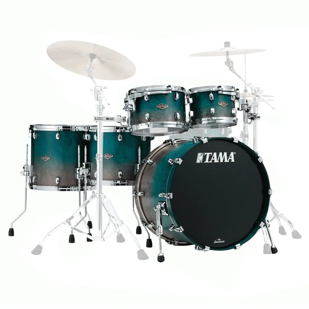 Tama Wbs52rzs Starclassic Walnut/Birch 5-Piece Shell Pack With 22" Bass Drum - Satin Sapphire Fade (No Hardware Included) 1