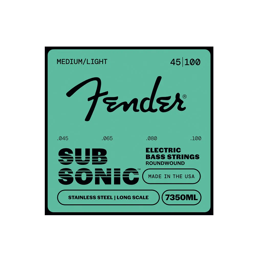 Fender Subsonic 7350Ml Stainless Roundwound 45-100 Bass Guitar Strings - Medium/Light 1