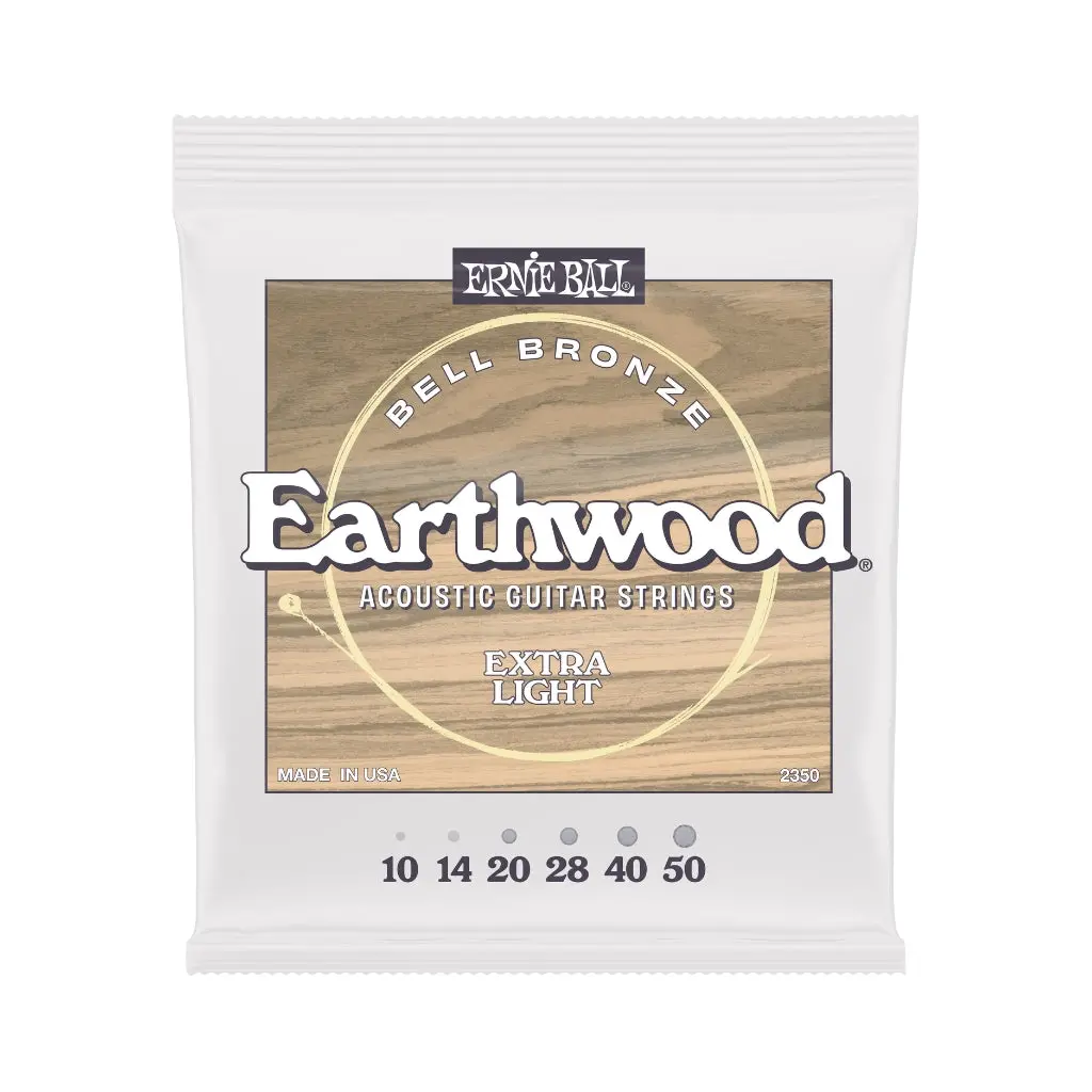 Ernie Ball 2350 Earthwood Bell Bronze Acoustic Guitar Strings - .010-.050 Extra Light 1