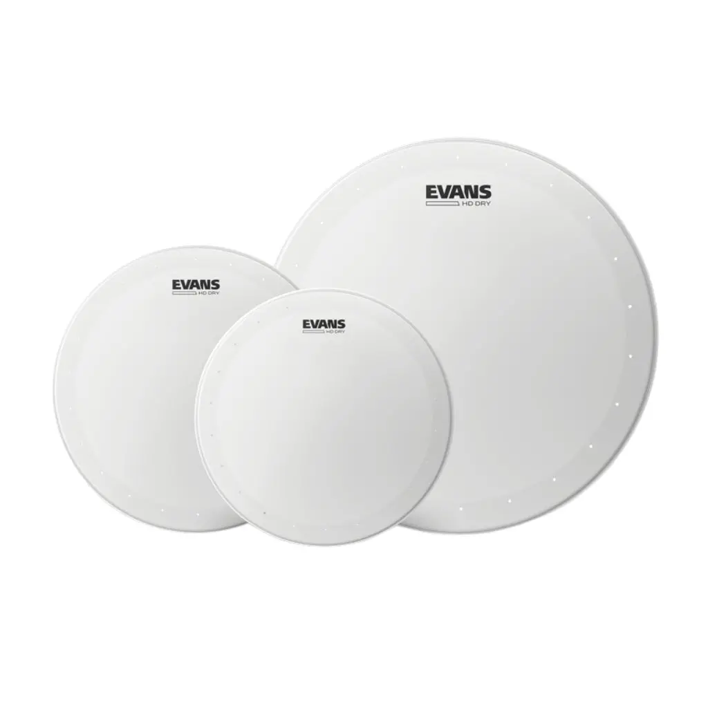 Evans Hd Dry Coated Fusion 10” 12” 14” Tom Drumhead Pack 1
