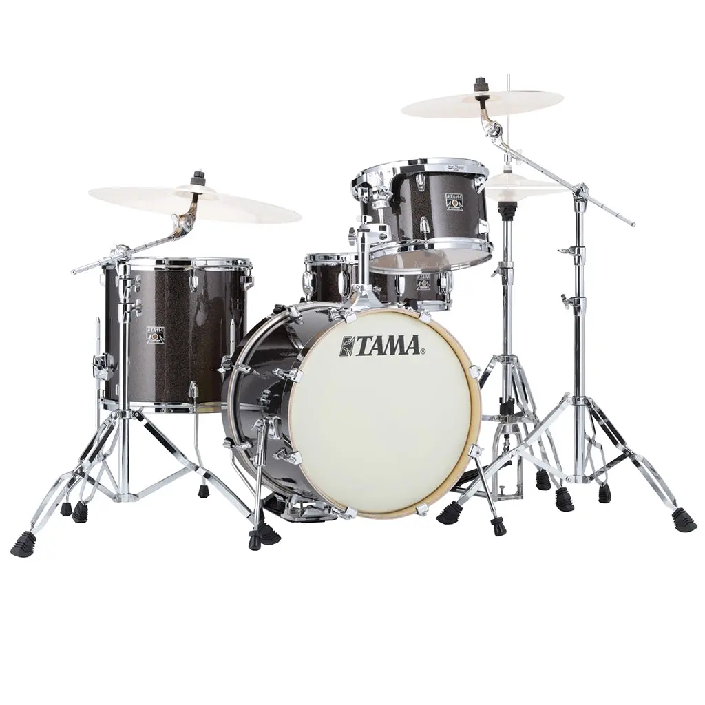 Tama Superstar Classic 4-Piece Shell Pack With 18" Bass Drum And Sm5w Hardware Pack Included - Midnight Gold Sparkle 1