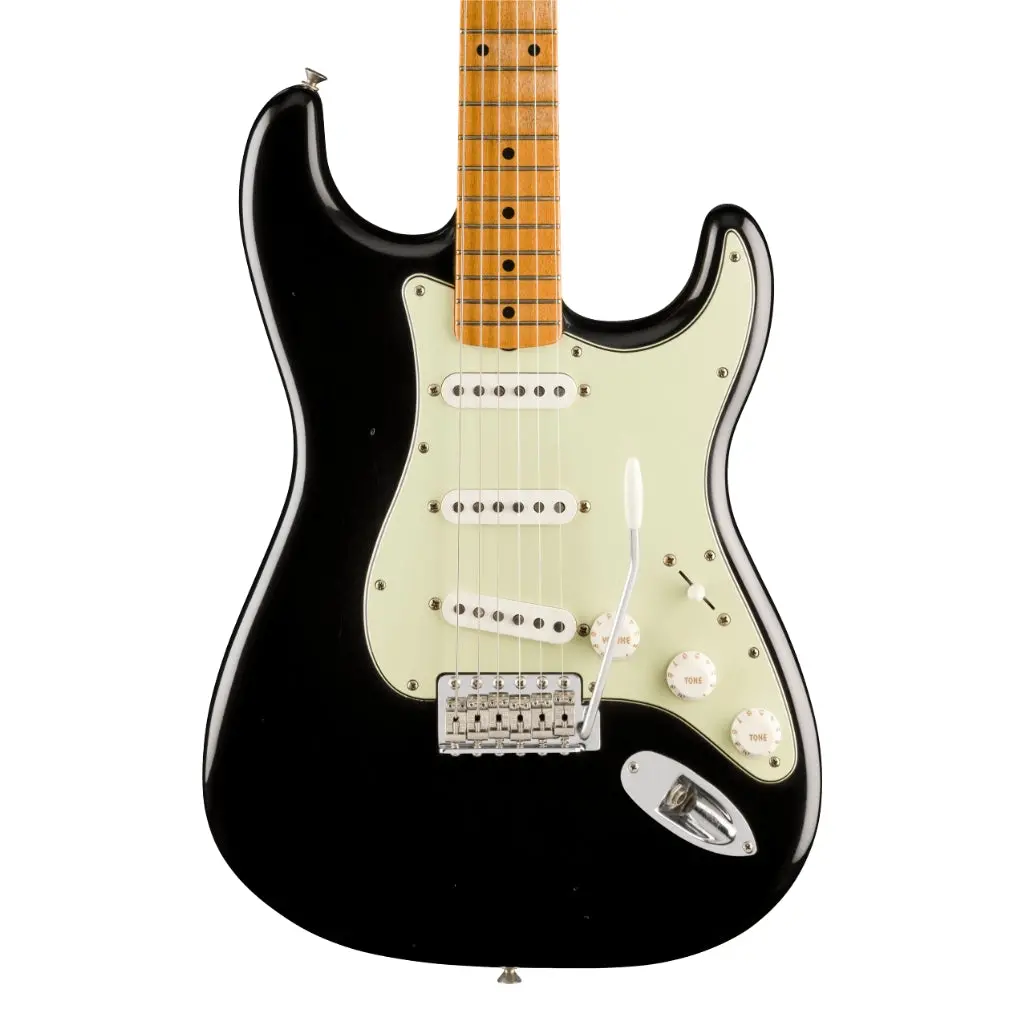 Fender Limited Vintera Ii Road Worn '60S Stratocaster Electric Guitar - Black, Maple Fingerboard 1