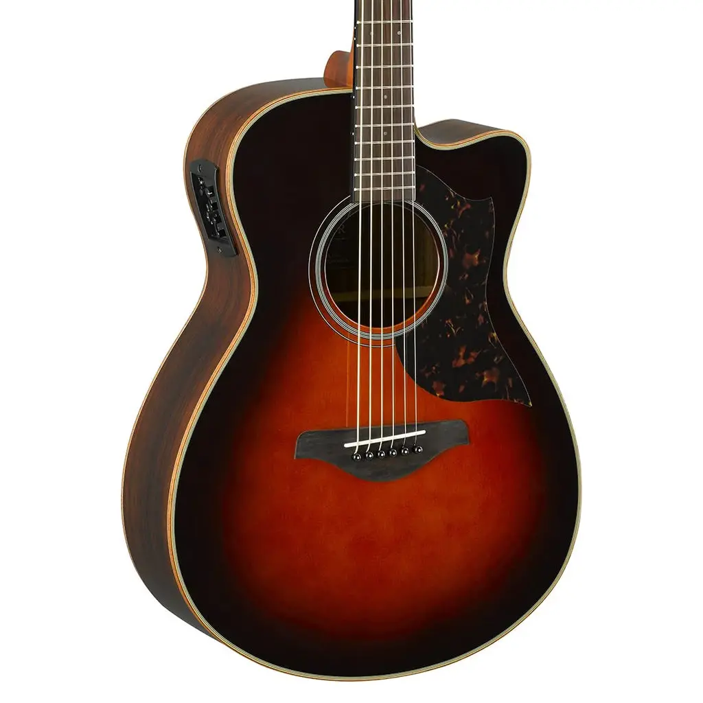 Yamaha Ac1r Acoustic Guitar With Cutaway - Brown Sunburst 1