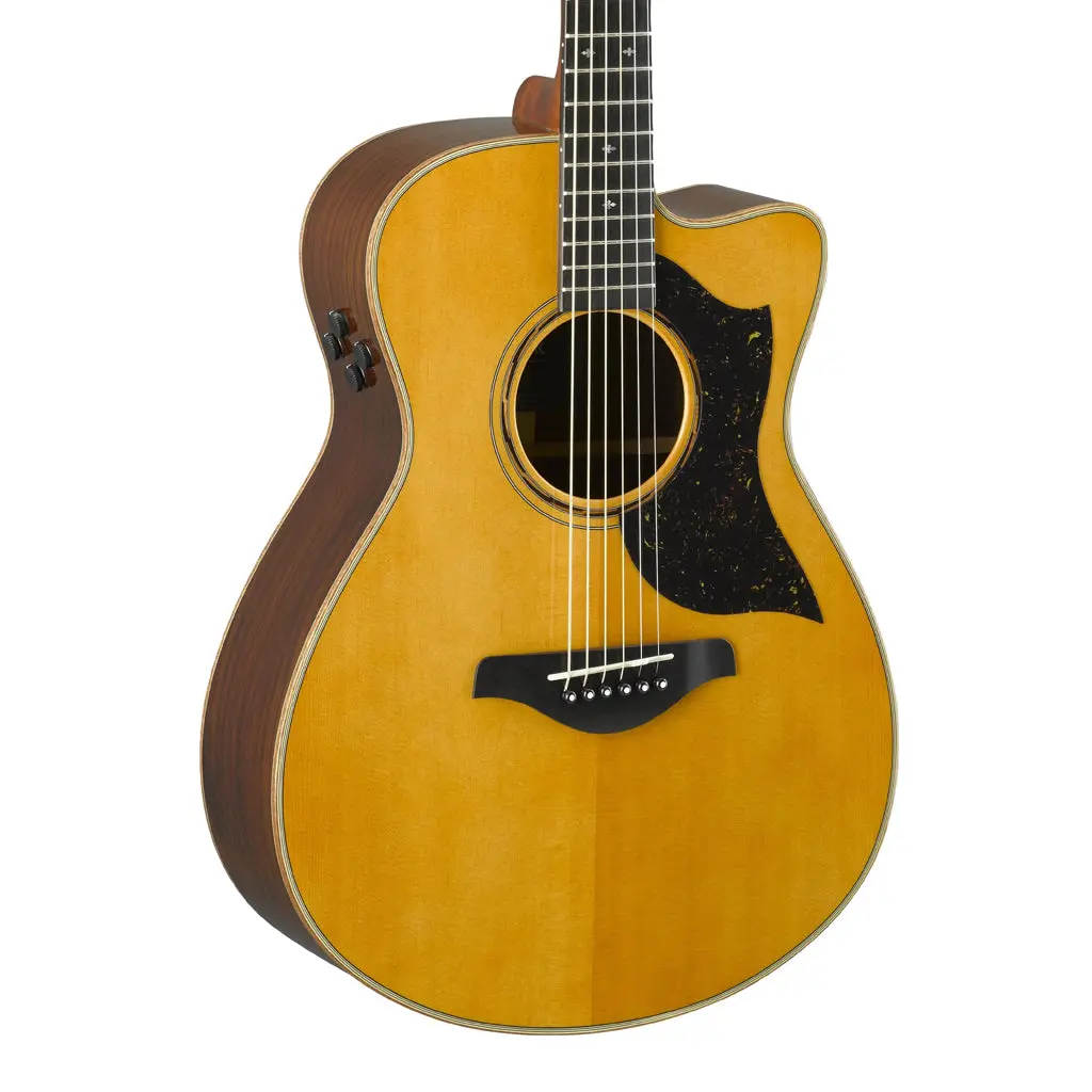 Yamaha - Ac5r All-Solid Concert Acoustic/Electric Guitar W/Case - Vintage Natural 1