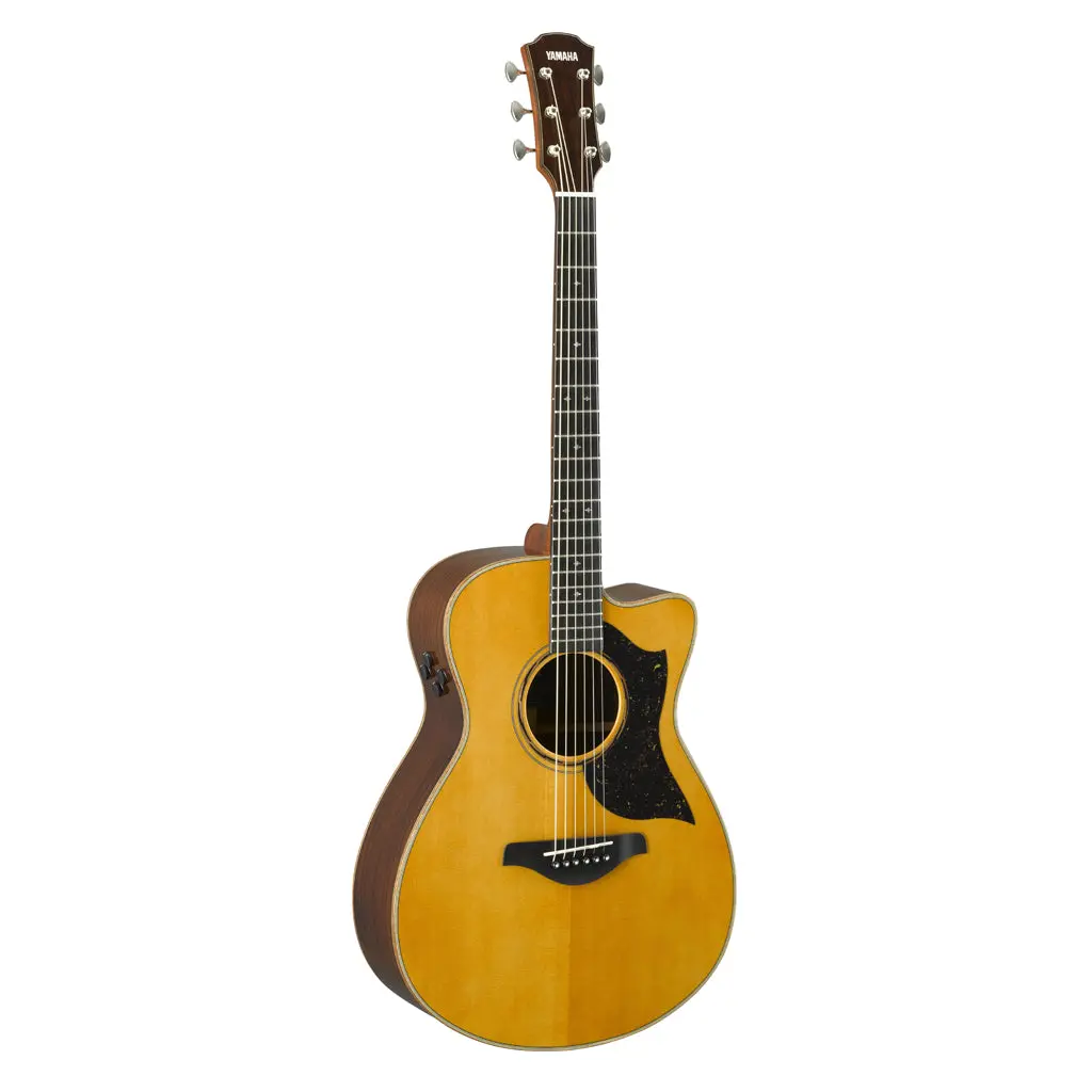 Yamaha - Ac5r All-Solid Concert Acoustic/Electric Guitar W/Case - Vintage Natural 2