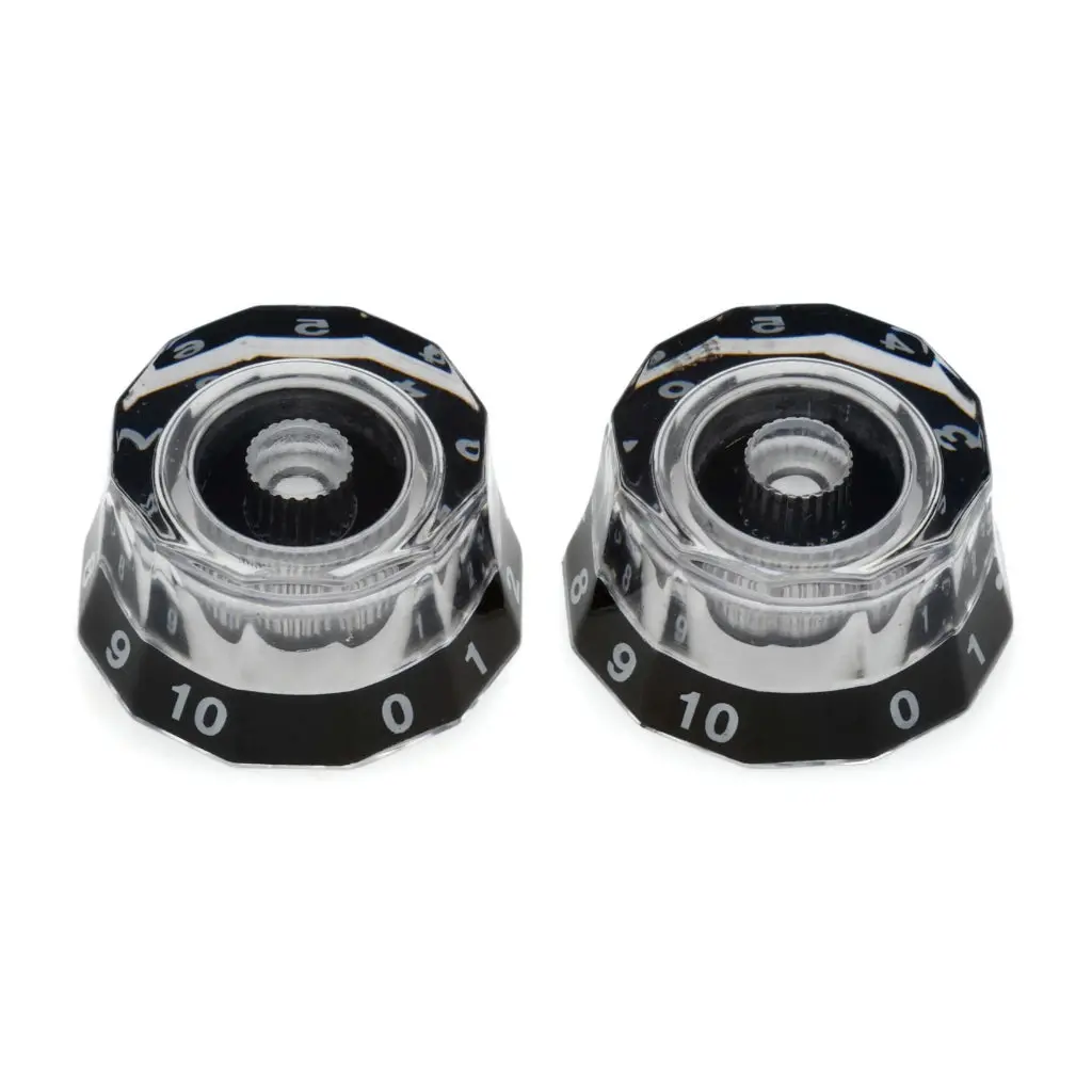 Prs Acc-4246 Knob - Lampshade - Clear With Black 2 Pk 1