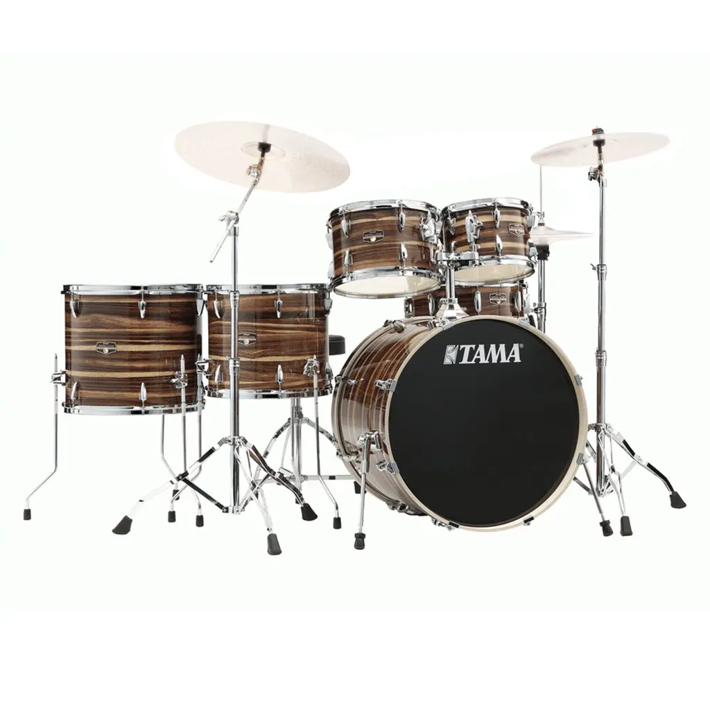 Tama Ip62h6w Imperialstar 6-Piece Complete Kit With 22" Bass Drum - Coffee Teak Wrap 1