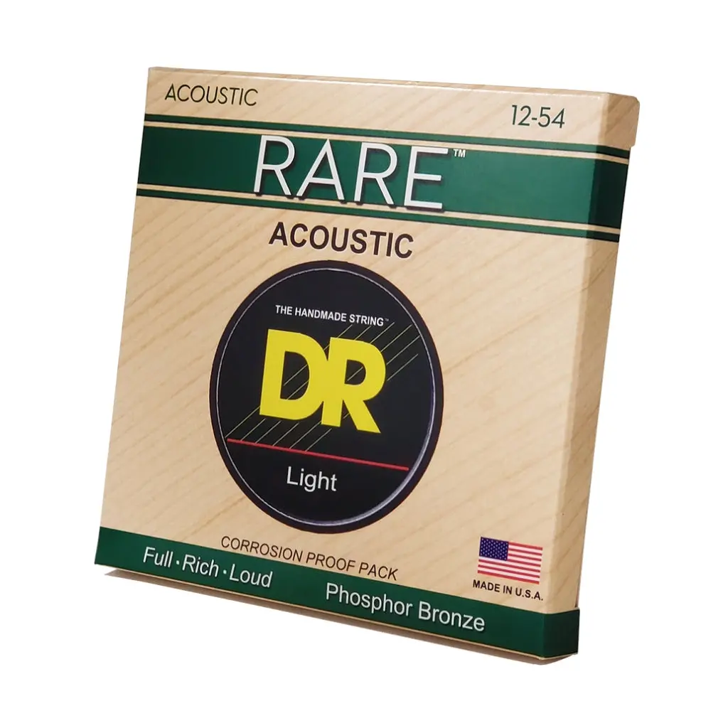 Dr Rare Phosphor Bronze Acoustic Guitar Strings - Light 12-54 1