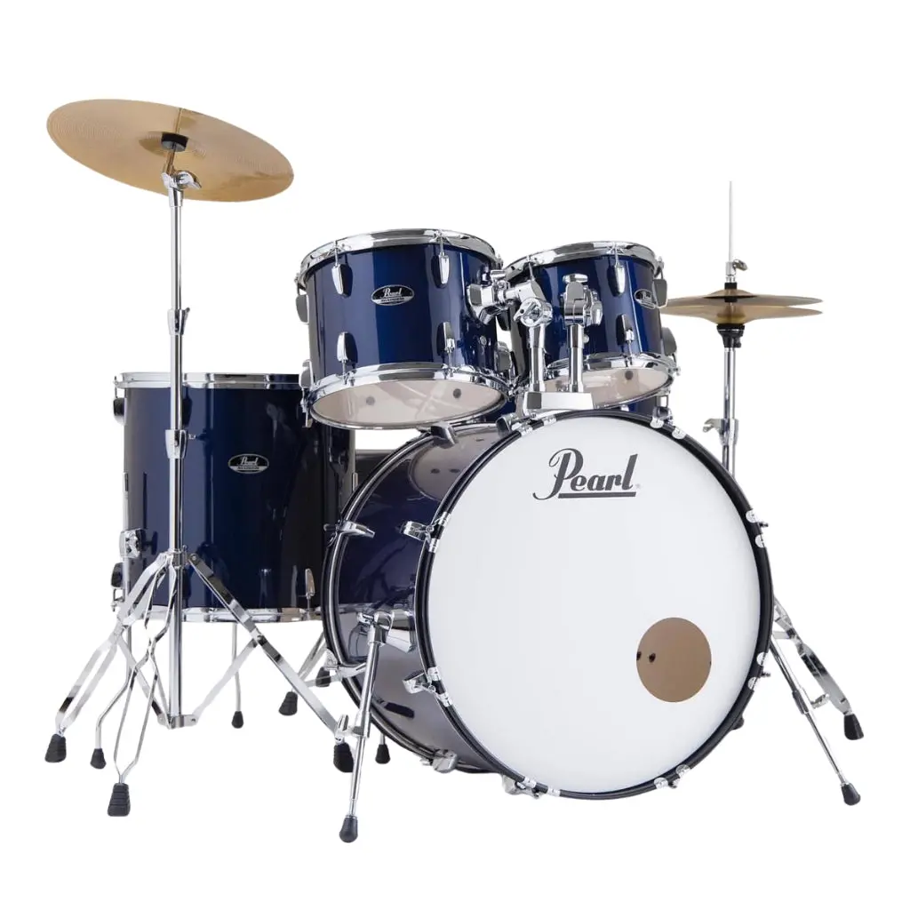 Pearl Roadshow 20" 5Pc Fusion Drum Kit With Hardware And Cymbals - Royal Blue Metallic 1
