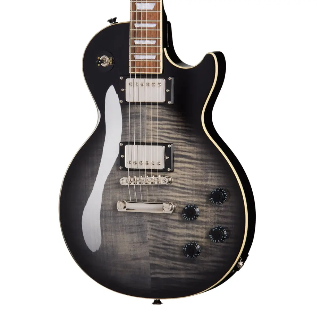 Epiphone Les Paul Tribute Electric Guitar - Transparent Ebony Burst 1