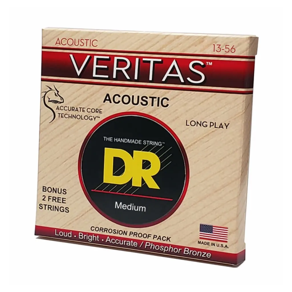 Dr Veritas Phosphor Bronze Acoustic Guitar Strings - Medium 13-56 1
